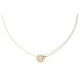 GUESS  STEEL G CRYSTAL JUBN05437JWYGT/U Κολιέ Χρυσό Με Λογότυπο
