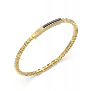 GUESS STEEL GUESS NOIR JUMB05109JWYGL Βραχιόλι Χρυσό Με Λογότυπο