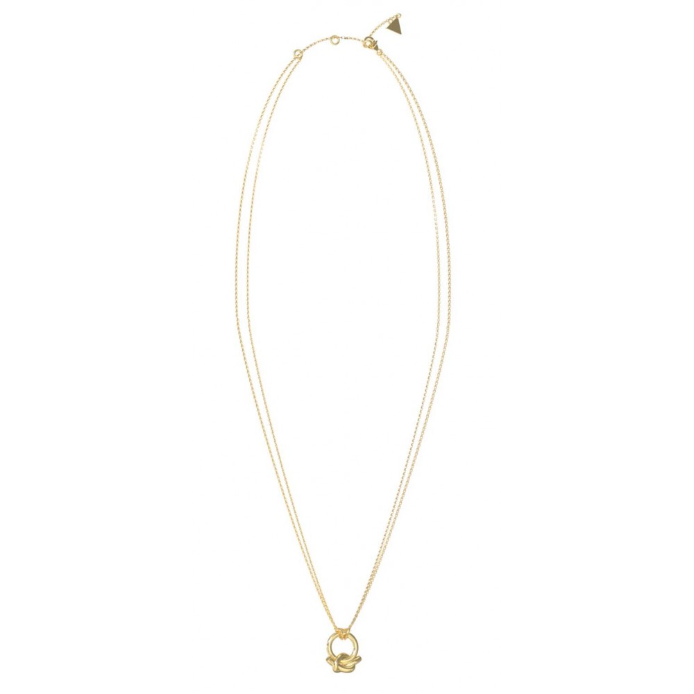 GUESS STEEL HOLD ME TIGHT JUBN05483JWYGT/U Κολιέ Χρυσό Με Σχέδιο