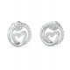 GUESS STEEL ICONIQUE JUBE05528JWRHT/U Σκουλαρίκια Ασημένια Καρδιές Με Πέτρες
