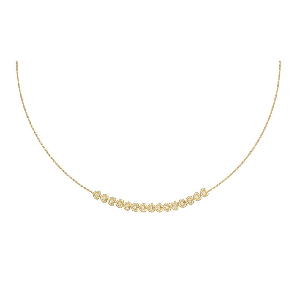 GUESS STEEL L.O.V.E. JUBN05471JWYGT/U Κολιέ Χρυσό Με Πέτρες
