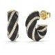 GUESS STEEL LE MIRAGE JUBE05383JWYGBKT/U Κρίκοι Μαύροι Με Πέτρες