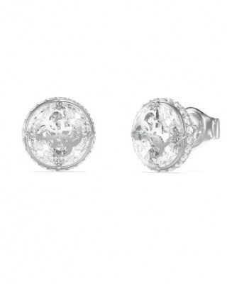 GUESS STEEL 4G SUPREME Σκουλαρίκια Ασημί Κρύσταλλα JUBE06395JWRHT