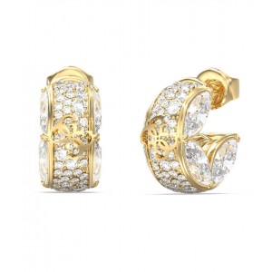 GUESS STEEL 4G SUPREME  Σκουλαρίκια Χρυσά Κρίκοι JUBE06399JWYGT