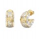 GUESS STEEL 4G SUPREME  Σκουλαρίκια Χρυσά Κρίκοι JUBE06399JWYGT