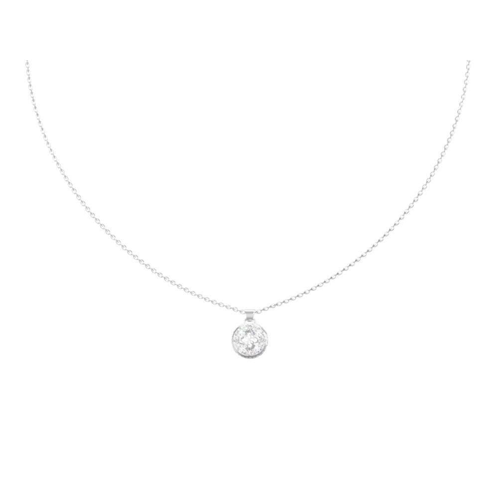 GUESS STEEL MORNING GRACE Κολιέ Ασημί Με Πέτρα JUBN06393JWRHT GUESS STEEL MORNING GRACE Κολιέ Ασημί Με Πέτρα JUBN06393JWRHT