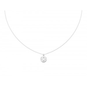 GUESS STEEL MORNING GRACE Κολιέ Ασημί Με Πέτρα JUBN06393JWRHT