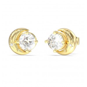 GUESS STEEL AURORA Σκουλαρίκια Χρυσά με Φεγγάρι JUBE06233JWYGT