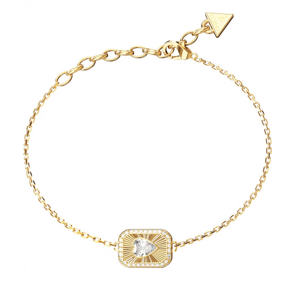 GUESS STEEL CRYSTAL LOVE Βραχιόλι Καρδιά Χρυσό JUBB06355JWYGL