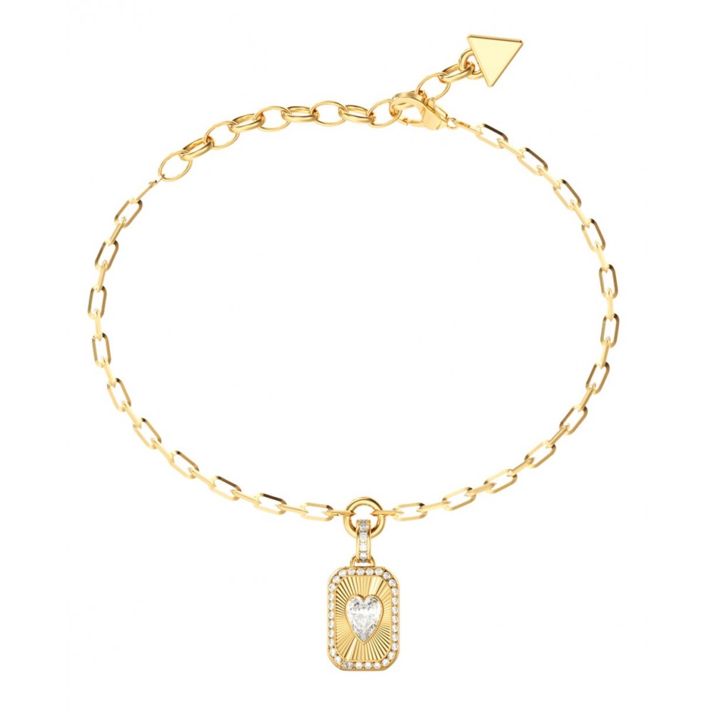 GUESS STEEL CRYSTAL LOVE Βραχιόλι Καρδιά Χρυσό JUBB06358JWYGL