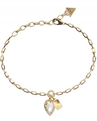 GUESS STEEL CRYSTAL LOVE Βραχιόλι Καρδιά Χρυσό JUBB06360JWYGL