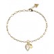 GUESS STEEL CRYSTAL LOVE Βραχιόλι Καρδιά Χρυσό JUBB06360JWYGL