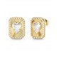 GUESS STEEL CRYSTAL LOVE Σκουλαρίκια Χρυσά Καρδιές JUBE06357JWYGT