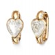 GUESS STEEL CRYSTAL LOVE Σκουλαρίκια Χρυσά Καρδιές JUBE06365JWYGT