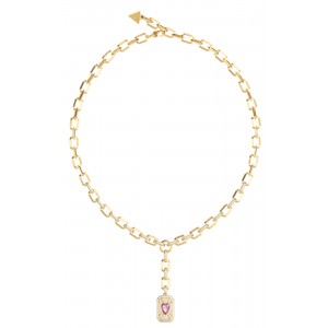GUESS STEEL CRYSTAL LOVE Κολιέ Χρυσό Κόκκινη Καρδιά JUBN06347JWYGPKT GUESS STEEL CRYSTAL LOVE Κολιέ Χρυσό Κόκκινη Καρδιά JUBN06347JWYGPKT