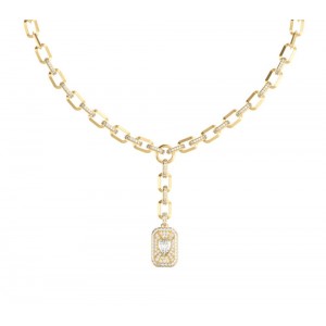 GUESS STEEL CRYSTAL LOVE Κολιέ Χρυσό Λευκή Καρδιά JUBN06347JWYGT