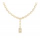 GUESS STEEL CRYSTAL LOVE Κολιέ Χρυσό Λευκή Καρδιά JUBN06347JWYGT
