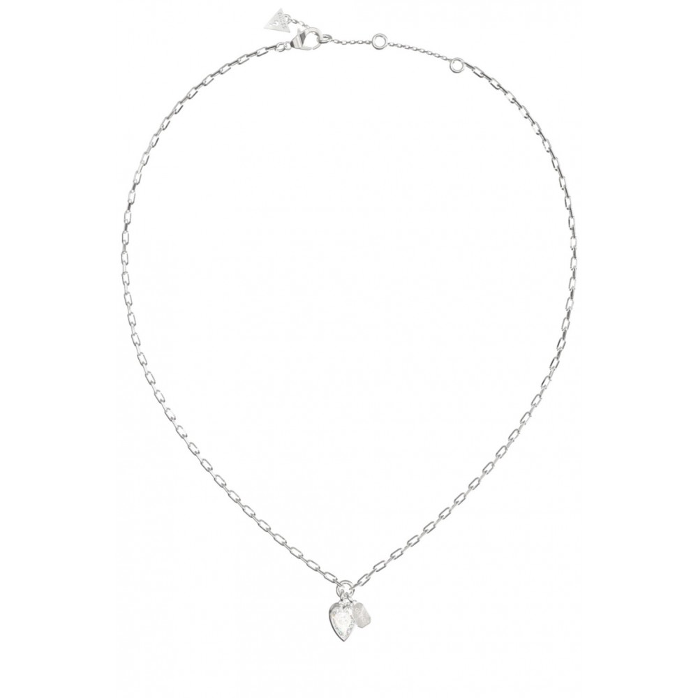 GUESS STEEL CRYSTAL LOVE Κολιέ Ασημένιο Με Λογότυπο JUBN06359JWRHT GUESS STEEL CRYSTAL LOVE Κολιέ Ασημένιο Με Λογότυπο JUBN06359JWRHT