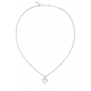 GUESS STEEL CRYSTAL LOVE Κολιέ Ασημένιο Με Λογότυπο JUBN06359JWRHT GUESS STEEL CRYSTAL LOVE Κολιέ Ασημένιο Με Λογότυπο JUBN06359JWRHT