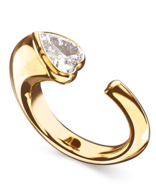 GUESS STEEL CRYSTAL LOVE Δαχτυλίδι Χρυσό Με Πέτρες JUBR06362JWYG