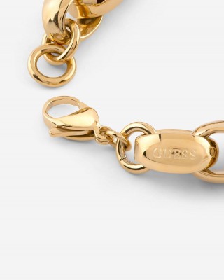 GUESS STEEL DIVINE Βραχιόλι Χρυσό Λευκές Πέτρες JUBB06304JWYGL 