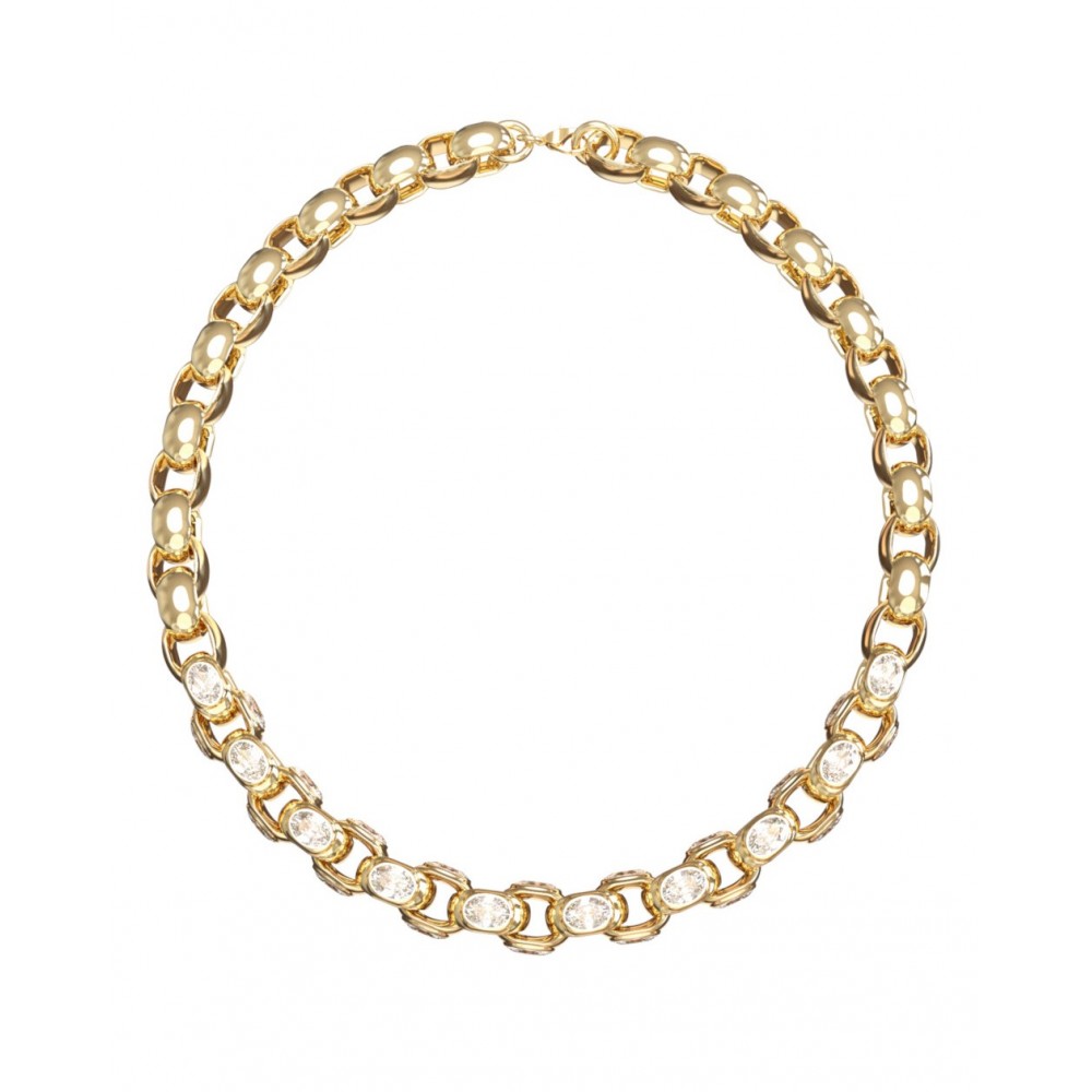 GUESS STEEL DIVINE Κολιέ Χρυσό Με Πέτρες JUBN06303JWYGT