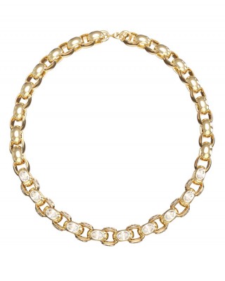 GUESS STEEL DIVINE Κολιέ Χρυσό Με Πέτρες JUBN06303JWYGT
