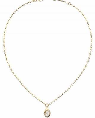 GUESS STEEL DIVINE Κολιέ Χρυσό Με Πέτρα JUBN06314JWYGT
