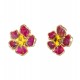 GUESS STEEL FLORIS Σκουλαρίκια Κόκκινα Λουλούδια JUBE06108JWYGMCT