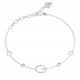 GUESS STEEL G CAMDEN Βραχιόλι Ασημί Λευκές Πέτρες JUBB06337JWRHL 