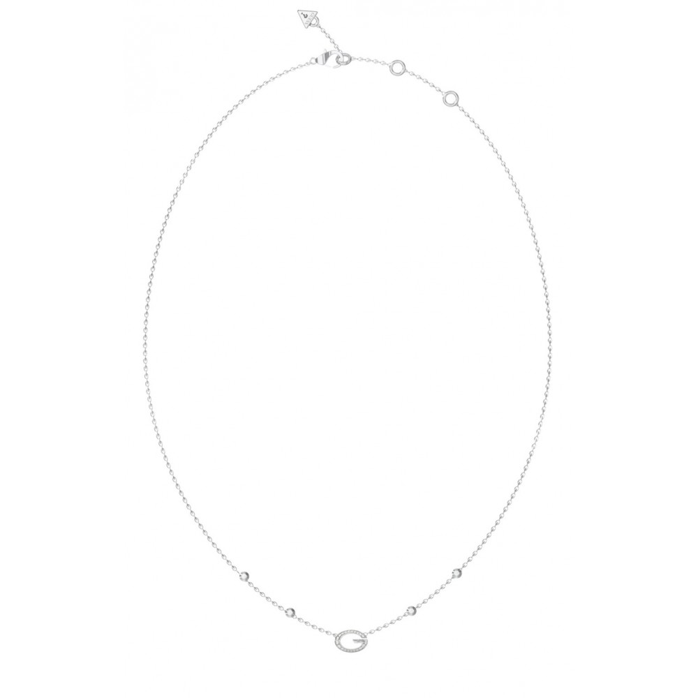 GUESS STEEL G CAMDEN Κολιέ Ασημένιο Με Λογότυπο JUBN06336JWRHT