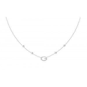 GUESS STEEL G CAMDEN Κολιέ Ασημένιο Με Λογότυπο JUBN06336JWRHT