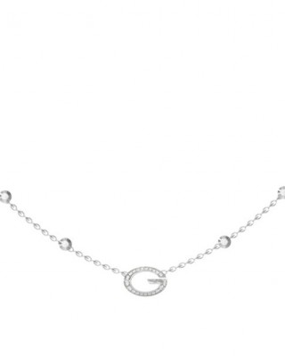 GUESS STEEL G CAMDEN Κολιέ Ασημένιο Με Λογότυπο JUBN06336JWRHT