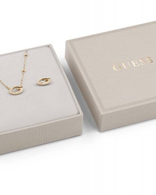 GUESS STEEL G CAMDEN Σετ Κολιέ Σκουλαρίκια Χρυσά JUBS06045JWYGT