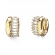 GUESS STEEL LES BAGUETTES Σκουλαρίκια Χρυσά Κρίκοι JUBE06327JWYGT