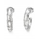 GUESS STEEL LES BAGUETTES Σκουλαρίκια Ασημί Κρύσταλλα JUBE06332JWRHT GUESS STEEL LES BAGUETTES Σκουλαρίκια Ασημί Κρύσταλλα JUBE06332JWRHT