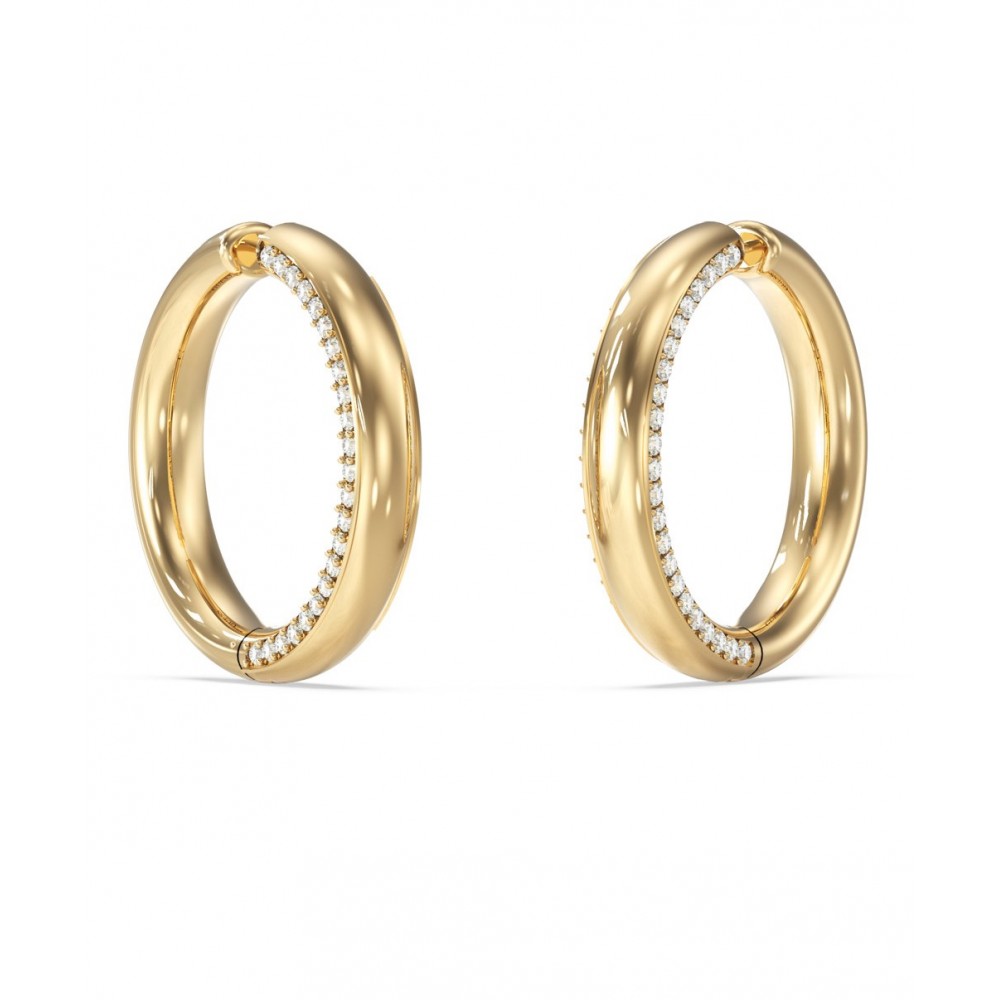 GUESS STEEL MADISON Κρίκοι Χρυσοί Με Πέτρες JUBE06427JWYGT