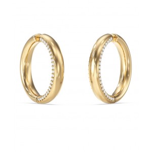 GUESS STEEL MADISON Κρίκοι Χρυσοί Με Πέτρες JUBE06427JWYGT