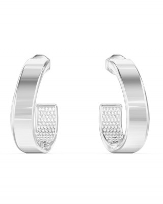 GUESS STEELMADISON Κρίκοι Ασημένιοι Με Πέτρες JUBE06434JWRHT