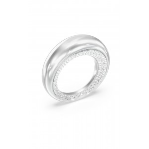 GUESS STEEL MOON DROPS Δαχτυλίδι Ασημί Με Πέτρες JUBR06250JWRH54