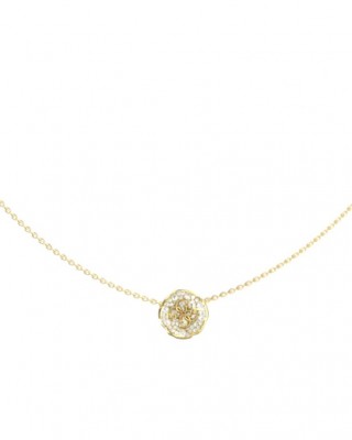 GUESS STEEL MORNING GRACE Κολιέ Χρυσό Με Πέτρα JUBN06379JWYGT