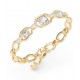 GUESS STEEL RADIOSA Βραχιόλι Χρυσό Λευκές Πέτρες JUBB06383JWYGL 