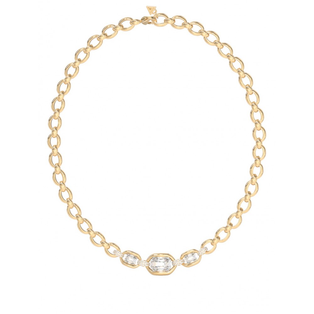 GUESS STEEL RADIOSA  Κολιέ Xρυσό Με Πέτρες JUBN06382JWYGT