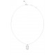 GUESS STEEL RADIOSA Κολιέ Ασημί Με Πέτρα JUBN06389JWRHT