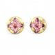 GUESS STEEL SECRET GARDEN Σκουλαρίκια Χρυσά Ροζ Πέτρες JUBE06040JWYGPKT