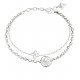 GUESS STEEL SPINNING BLOOM Βραχιόλι Ασημί Λευκές Πέτρες JUBB06469JWRHL 