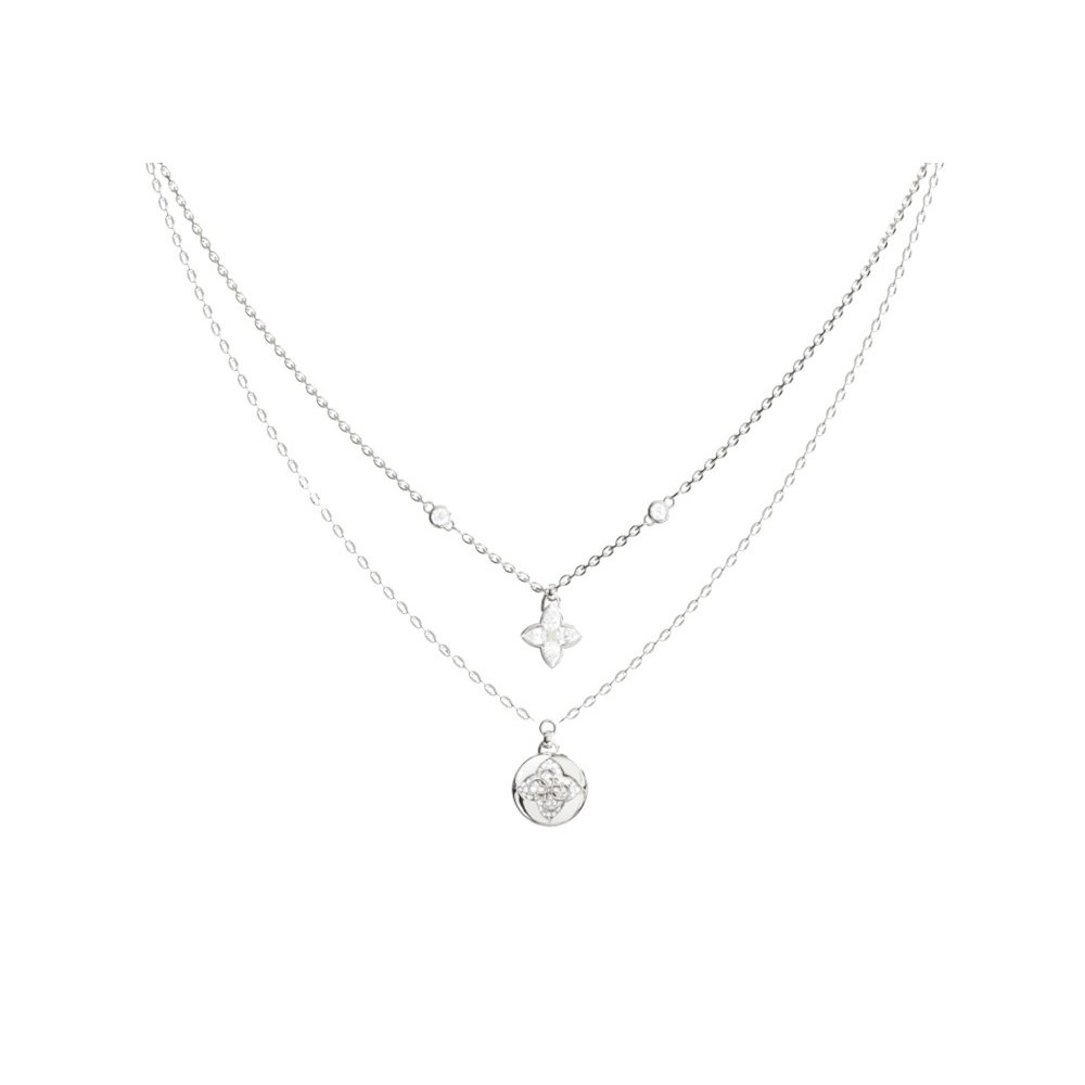 GUESS STEEL SPINNING BLOOM Κολιέ Διπλή Αλυσίδα Με Λογότυπο JUBN06468JWRHT GUESS STEEL SPINNING BLOOM Κολιέ Διπλή Αλυσίδα Με Λογότυπο JUBN06468JWRHT