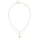 GUESS STEEL SPINNING BLOOM Κολιέ Διπλή Αλυσίδα Με Λογότυπο JUBN06468JWYGT