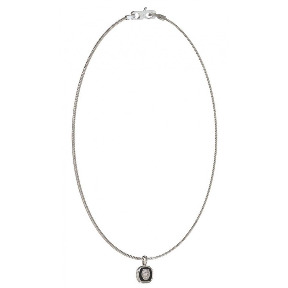 Guess Ανδρικό Κολιέ STEEL LION KING Ασημί Ανοξείδωτο Ατσάλι JUMN04009JWSTBKT/U