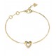 GUESS STEEL BELOVED Βραχιόλι Χρυσό Με Καρδιά JUBB06017JWYGL